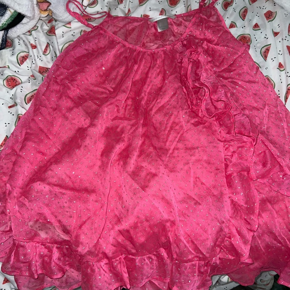 Victoria's Secret Vibrant Pink Sheer Top